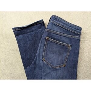 Anthropologie PILCRO The Borrowed Straight Leg Jean Dark Wash Distressed Size 26